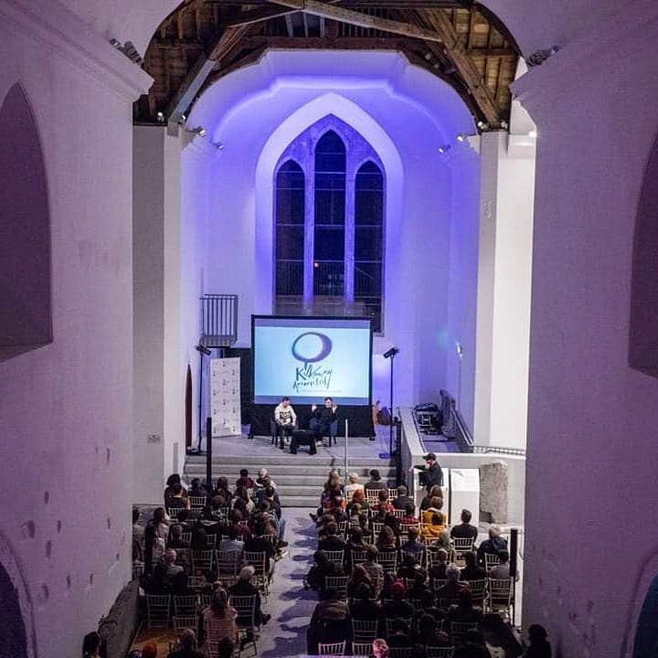 Audience at the Medieval Mile Museum in Kilkenny for the Kilkenny Animated festival.