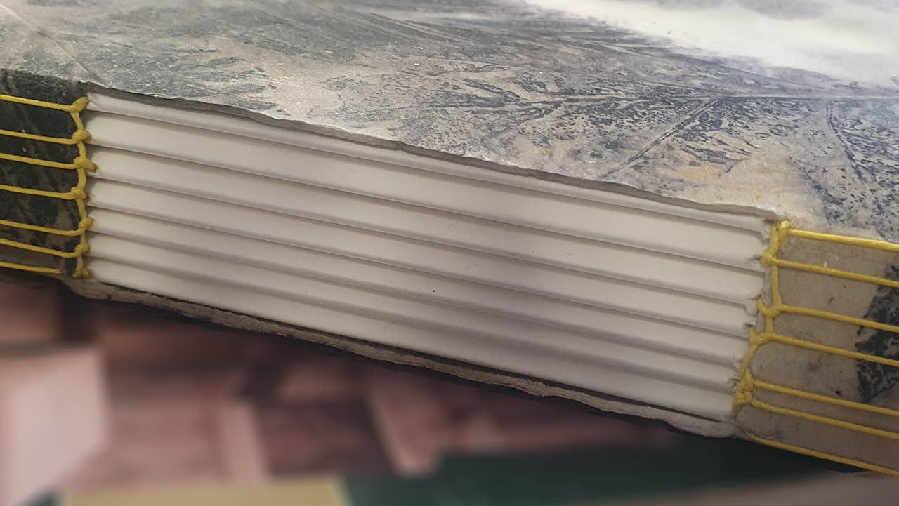 Buttonhole stitch bookbinding