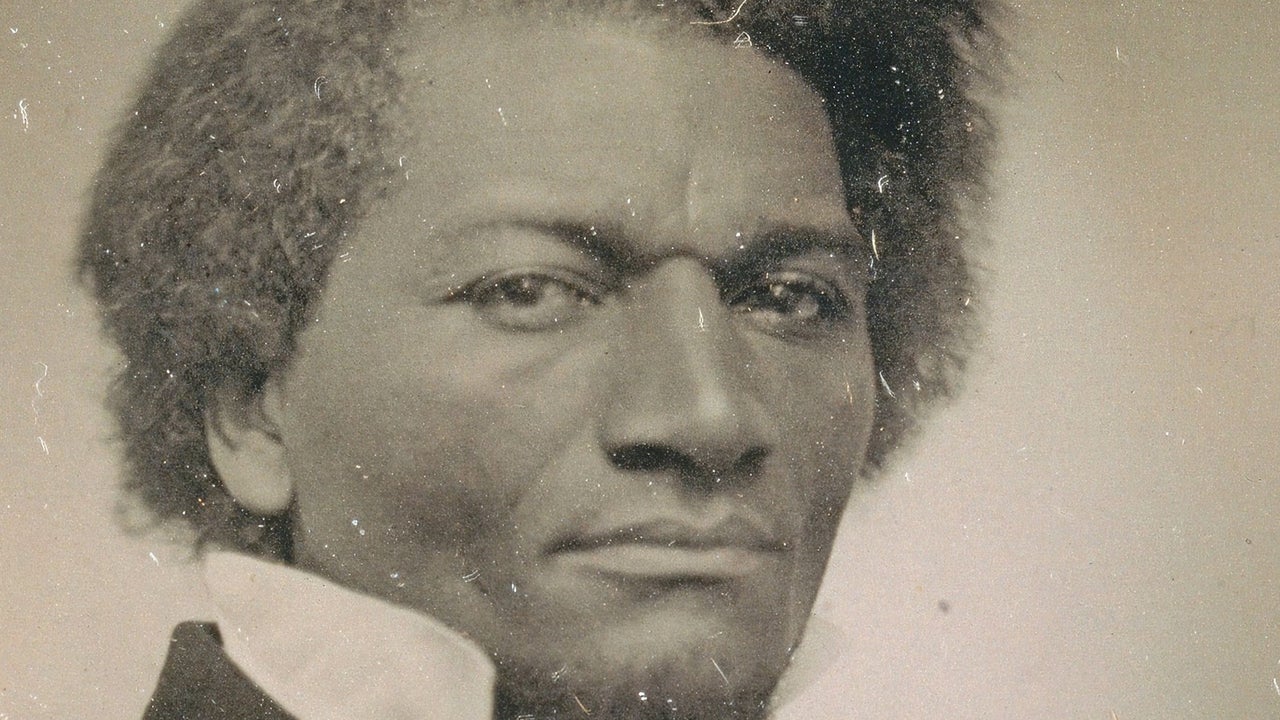 An early portrait of Frederick Douglass, likely taken around the time of his visit to Ireland, capturing the piercing gaze and dignified bearing that made him one of the most photographed Americans of the 19th century.