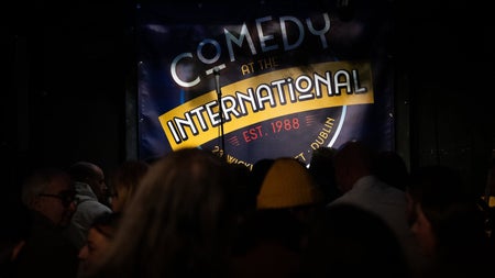 A view of the Comedy at The International stage
