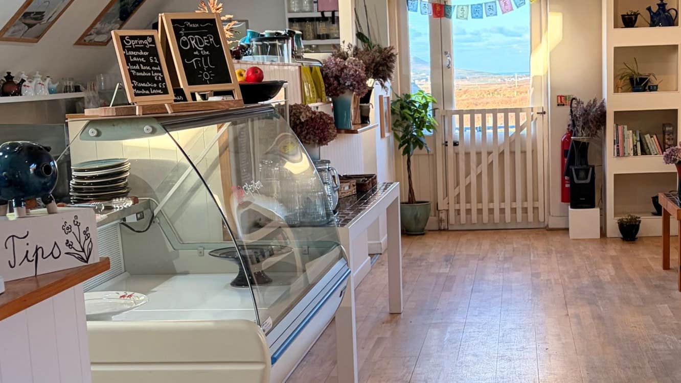 View of the counter area at Café Rí Fern