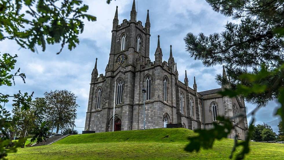 Exterior view of Glendalough Cathedral