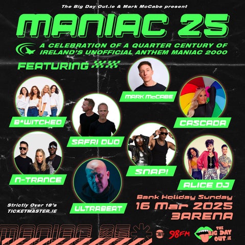 The Big Day Out and Mark McCabe present Maniac 25