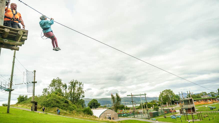 People ziplining at Carlingford Adventure Centre in Co Louth
