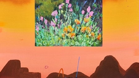 Acrylic & spray paint on canvas 90cm x 70cm €3800