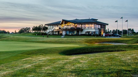 A view of the clubhouse at Castleknock Golf Club