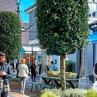 Shoppers exploring around the Kildare Village Retail Outlet