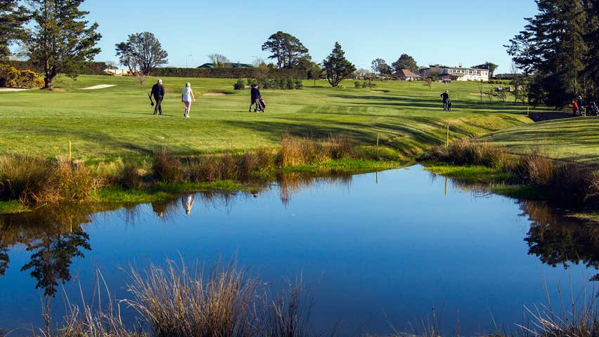 A view of the eleventh hole on the Tramore golf course