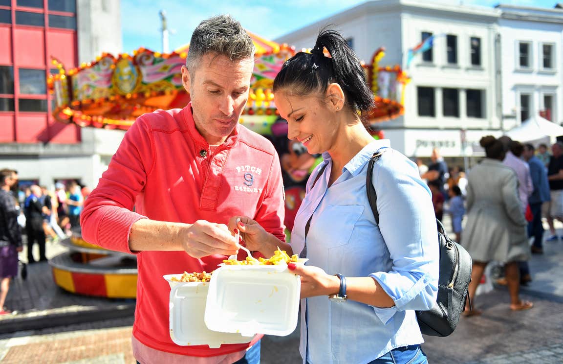 A couple eating in Waterford city