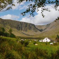 View of the Maumturk Mountains in Connemara