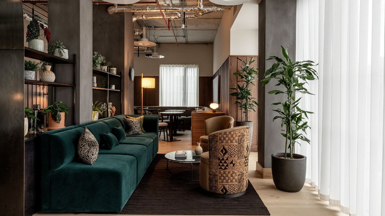 Seating area with couch