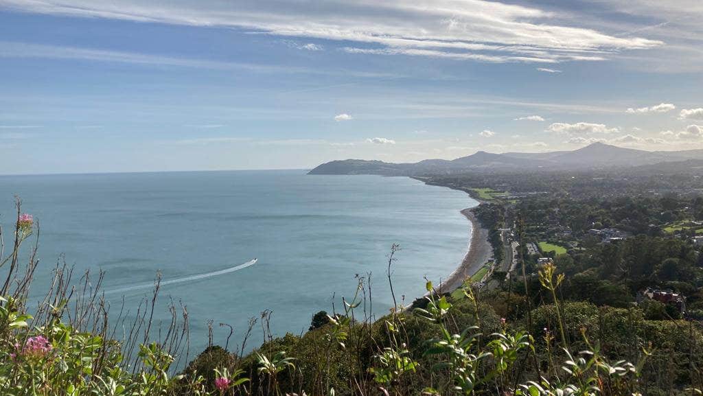 View of beach from Killiney Hill