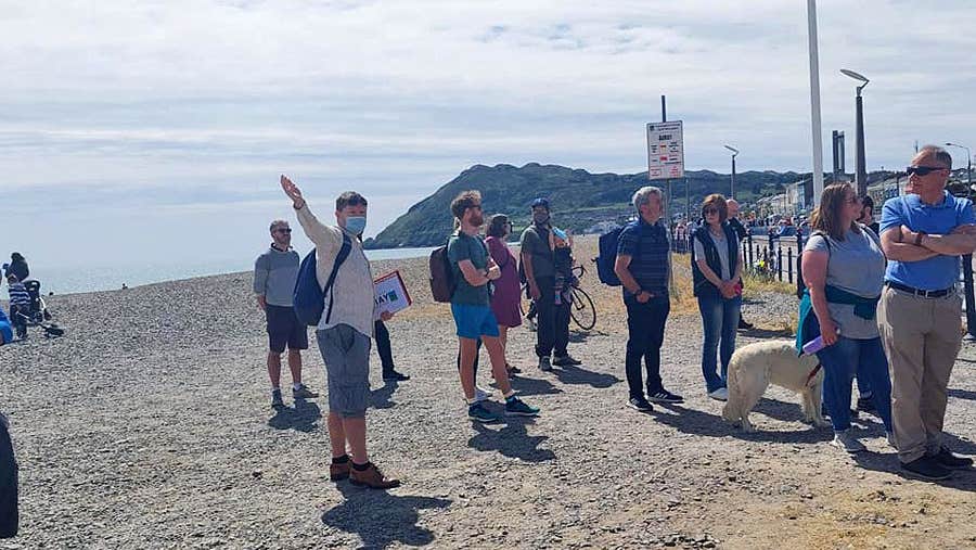 Myths and Legends Bray Walking Tour guide and group