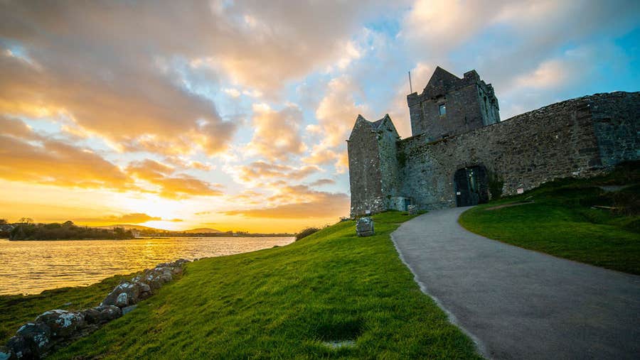 Exterior view of Dunguaire Castle in Kinvara