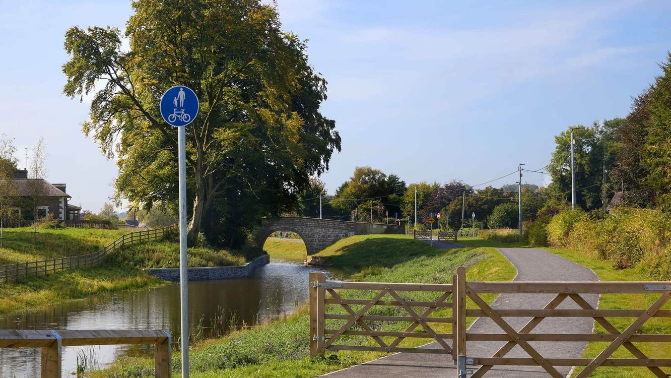A view of a looped walk around Clones Marina and the Ulster Canal