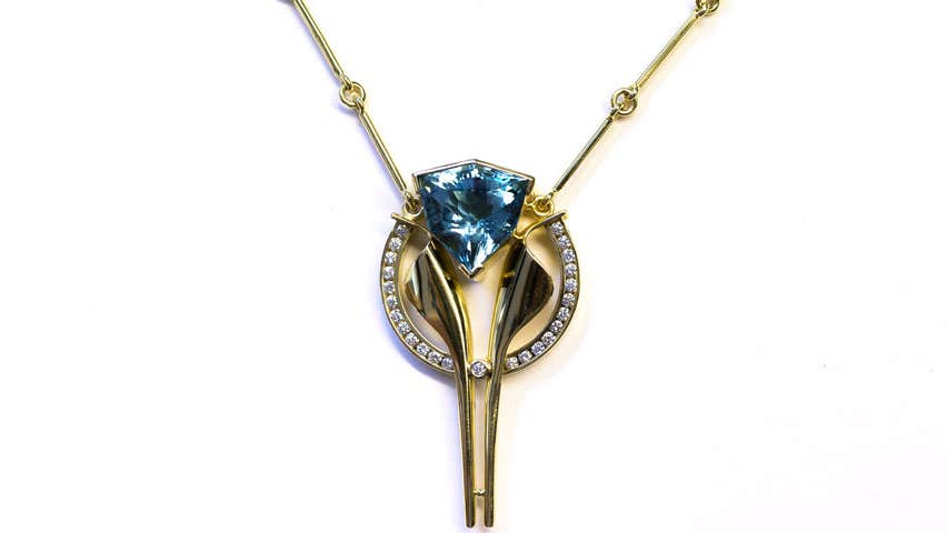 Blue pendant at Martin Doyle Goldsmith Wexford Town
