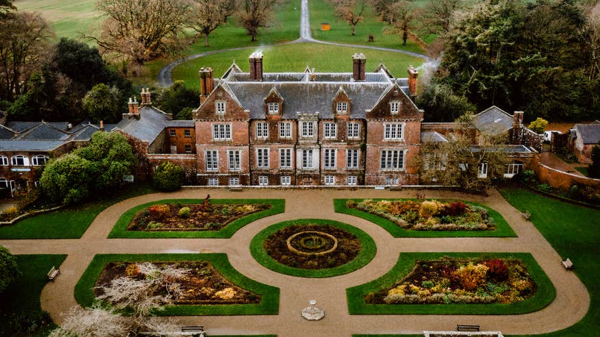 Aerial image of Wells House and Gardens in County Wexford.