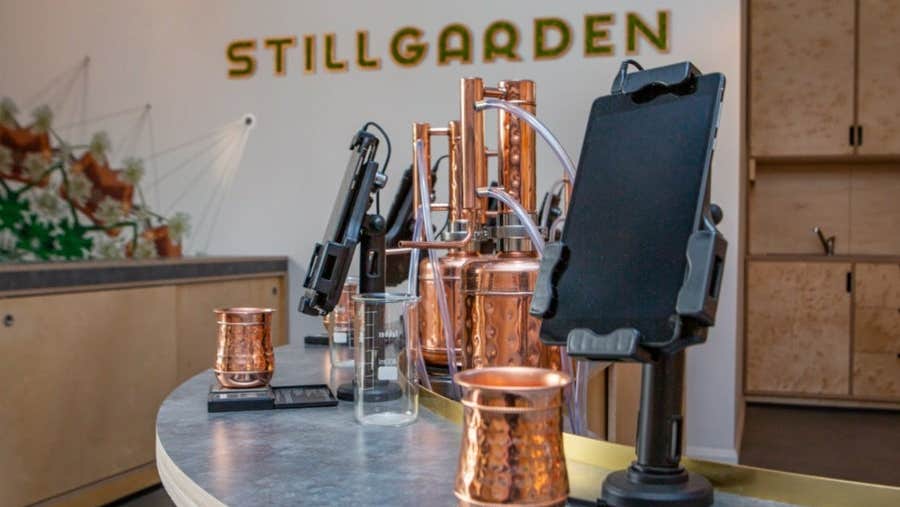 The bar area at Stillgarden Distillery
