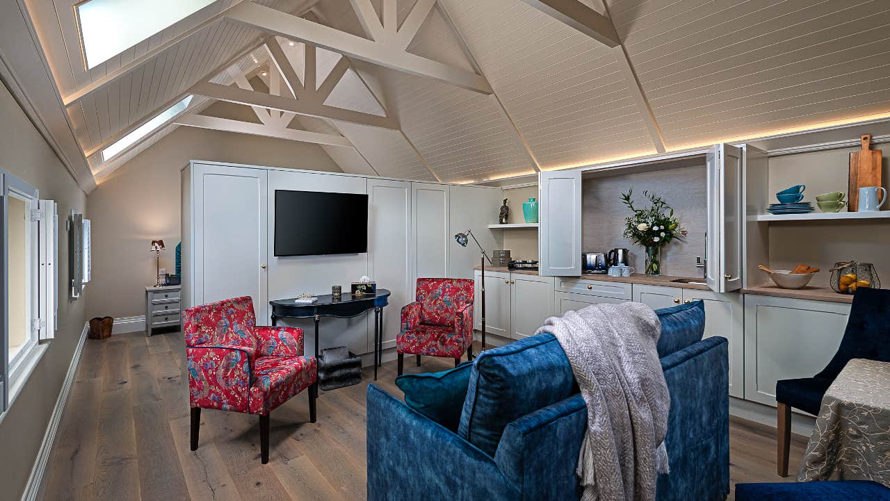 Seating are with seats