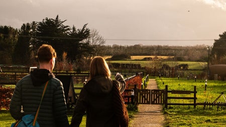View of people walking outside