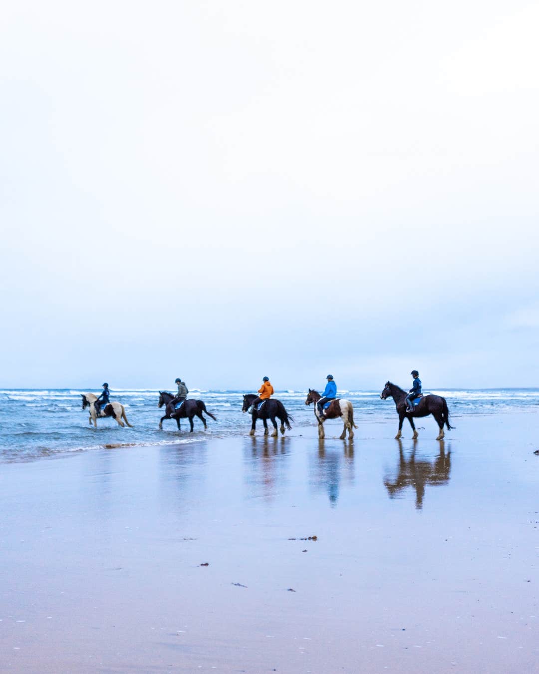 Joshua Nueva horseriding on the beach