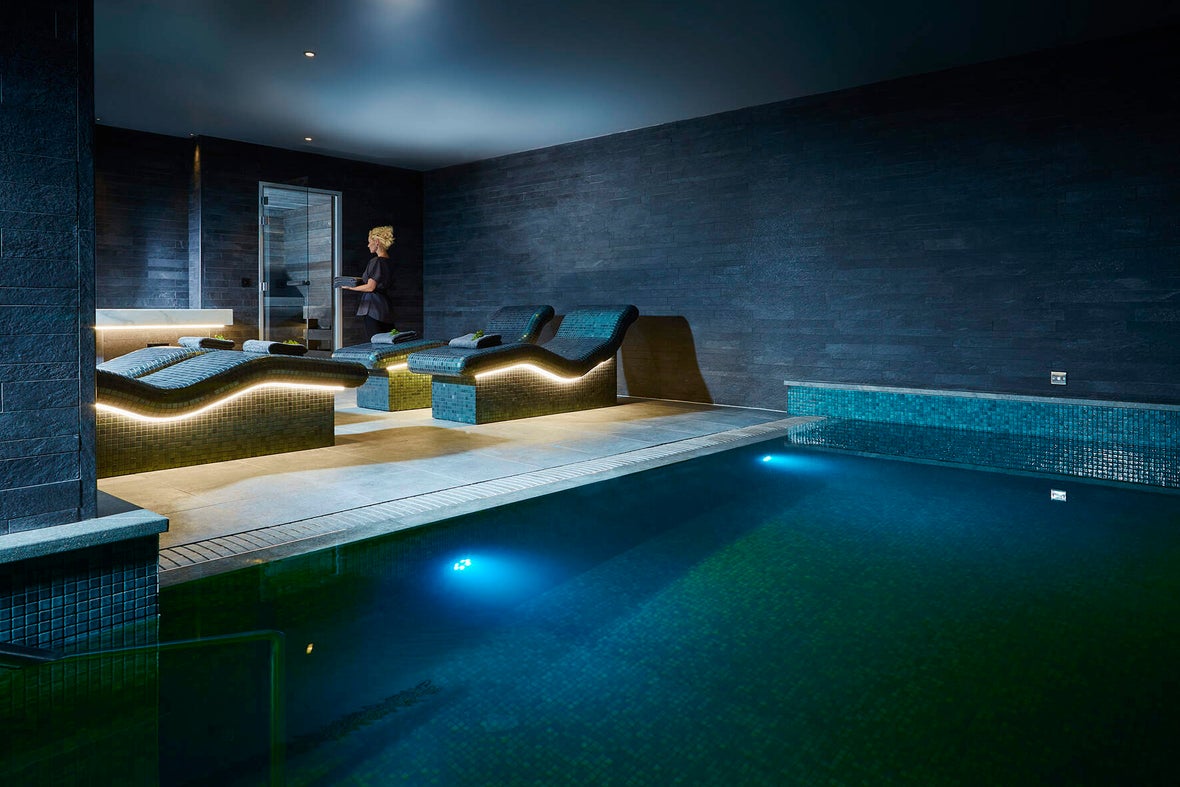 Interior of the spa thermal suite at the Radisson Blu Royal Hotel.