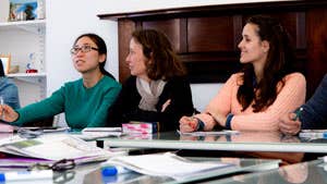 Students learning English