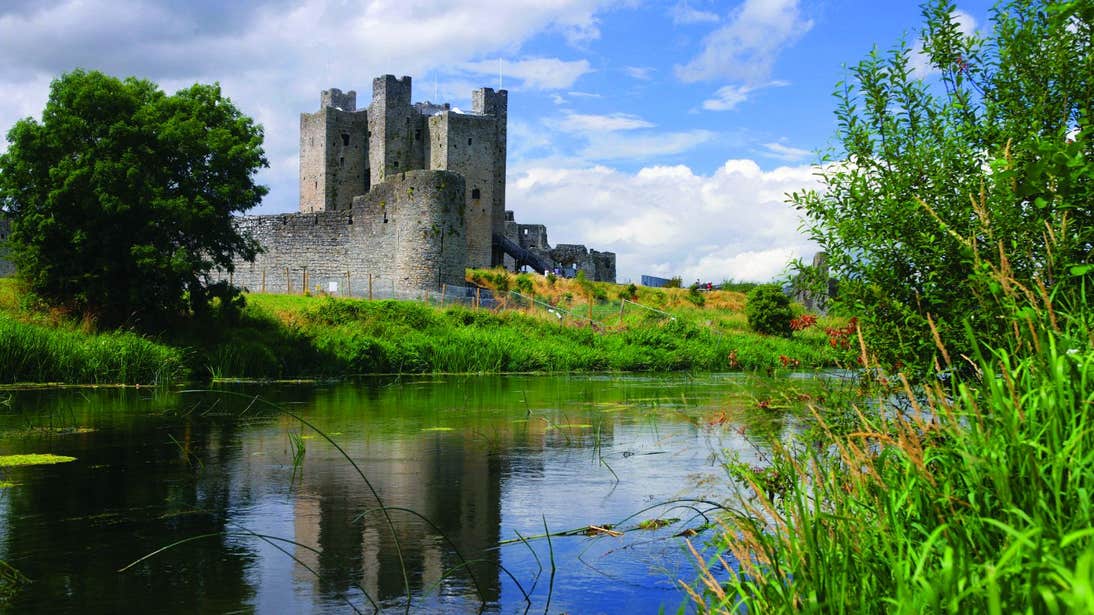 A view of Trim Castle from the banks of the River Boyne