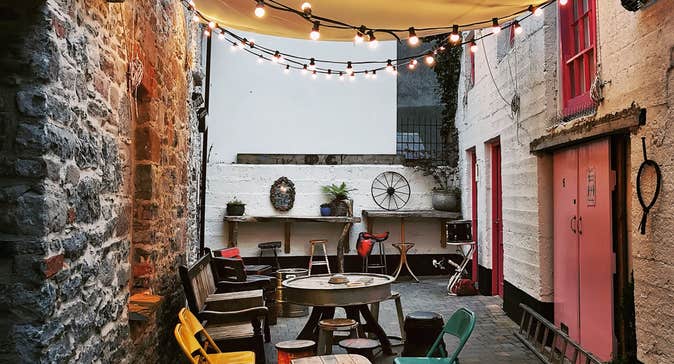Outdoor area at Maddens Coffee