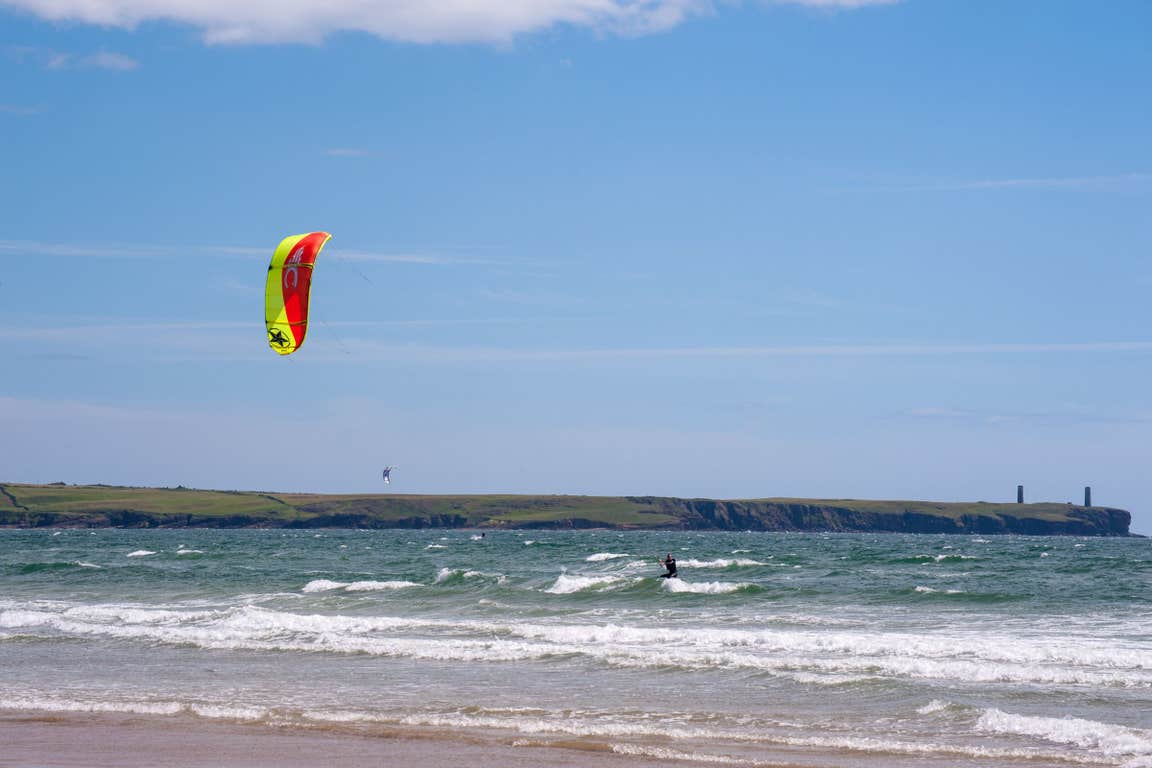 Kitesurfer on Tramore Beach in County Waterford