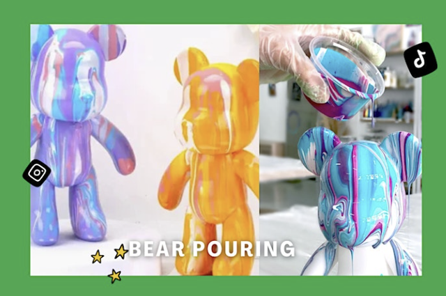 Bear Paint Pouring