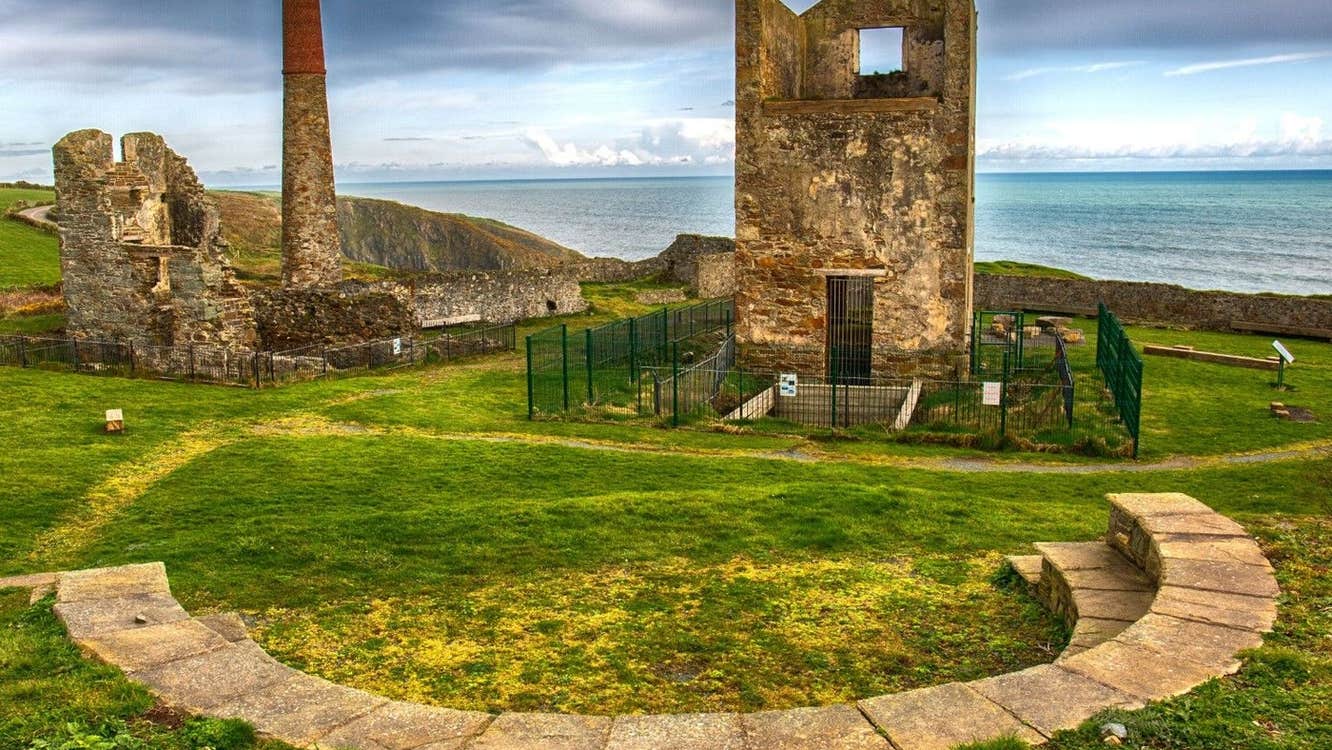 A view of Tankardstown mining complex with a chimney