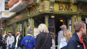 Outside Oliver St. John Gogarty's
