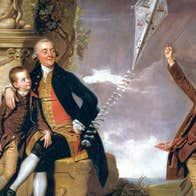 George Fitzgerald with his sons George Robert (flying kite) and Charles Lionel, by Johann Zoffany, 1764. Courtesy of Richard Green Gallery, London