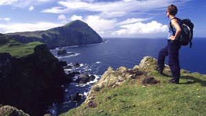 Image of walker on Clare Island