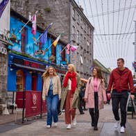 People walking through Galway city