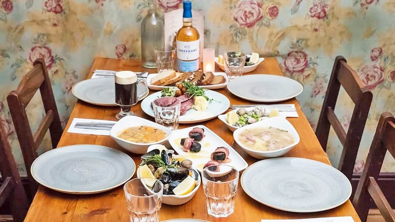 Traditional Irish Food Experience table setting