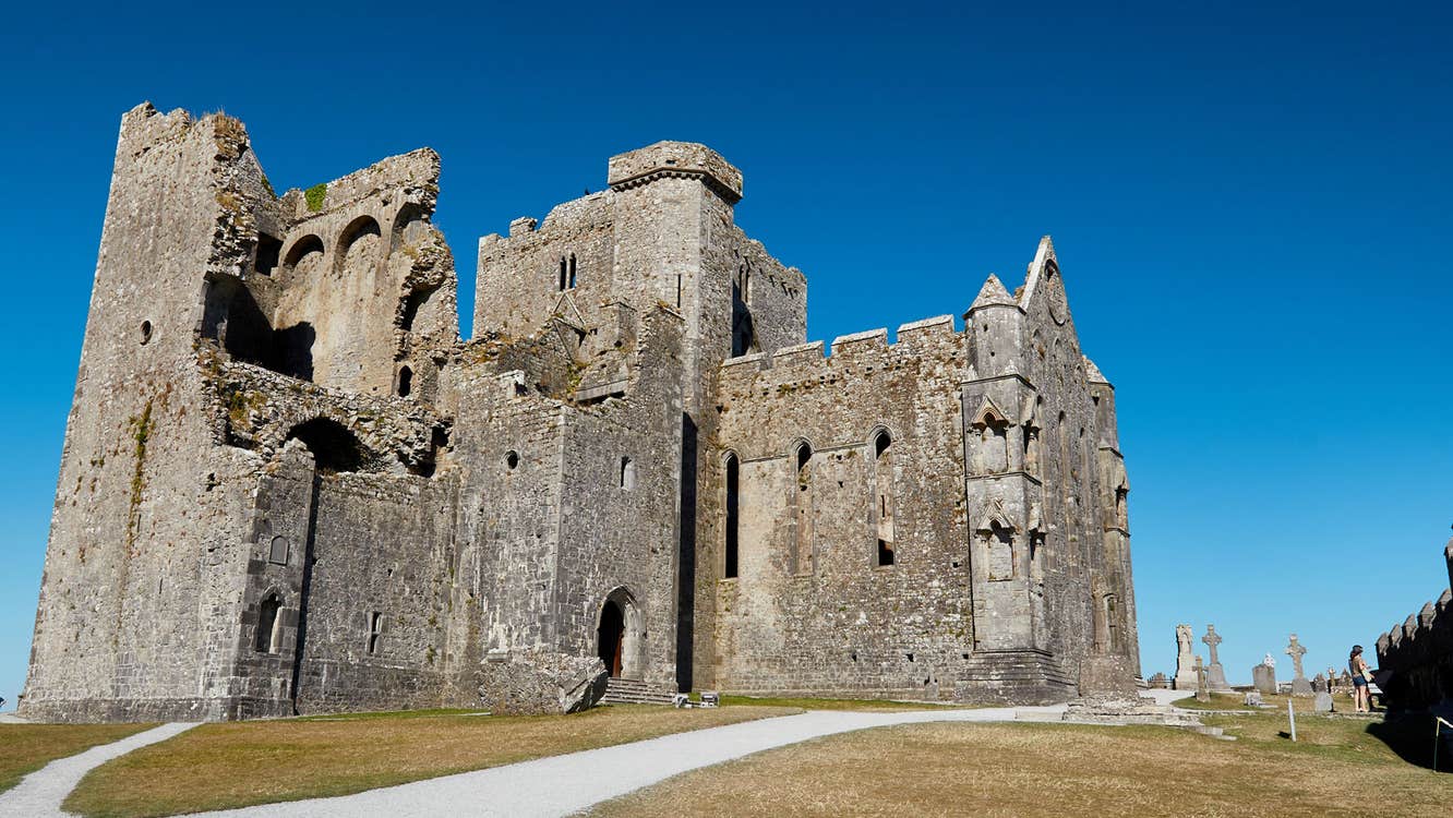 Exterior view of Cormacs Chapel at the Rock of Cashel
