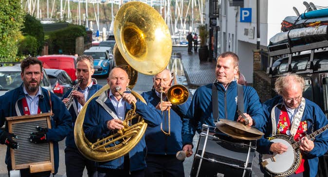 Musicians playing at the Guinness Kinsale Jazz Festival in Co Cork