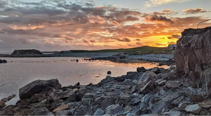 Inishbofin Island on Connemara, County Galway at sunset