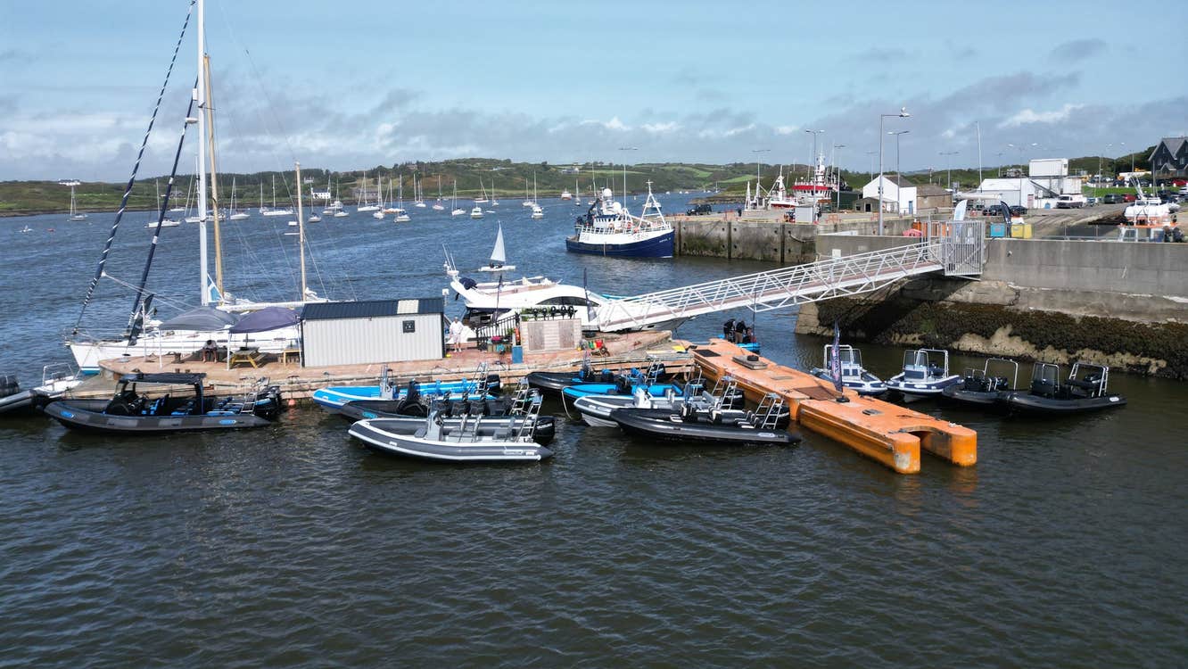 A view of the Atlantic Boating Services pontoon at Baltimore Harbour
