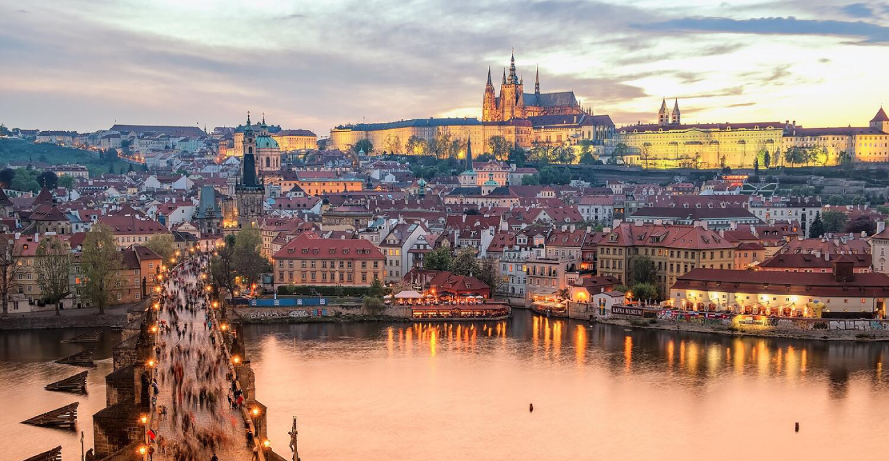 An image of Prague's city skyline