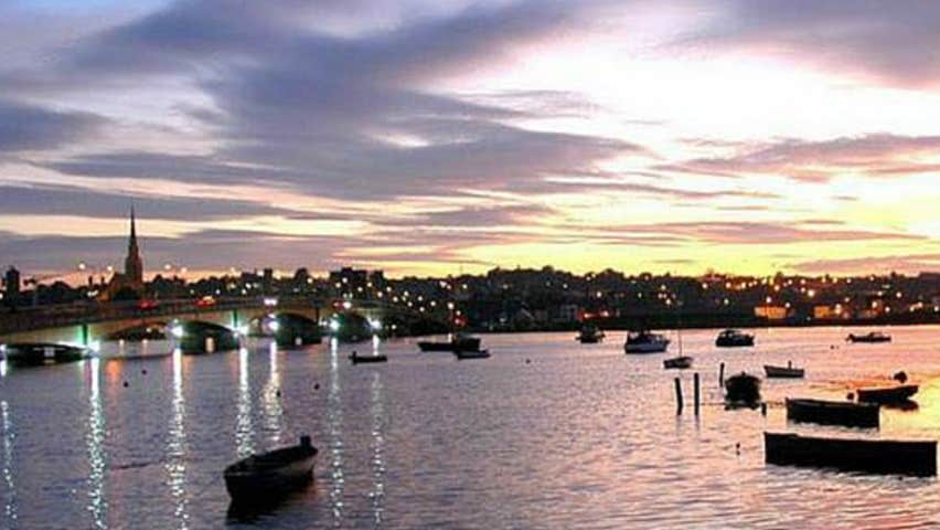 Sunset view over water