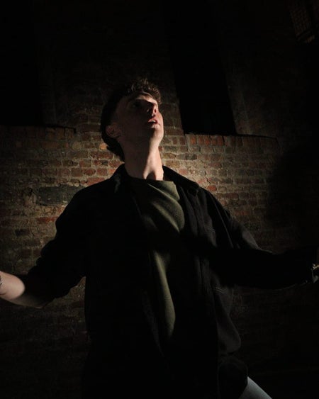 Image of Elliot Nolan as Seoirse during their Dublin Fringe Festival run.