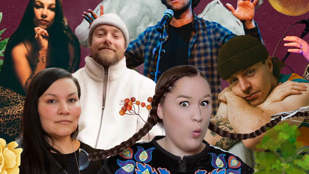 A collage of different people with various expressions