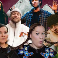 A collage of different people with various expressions