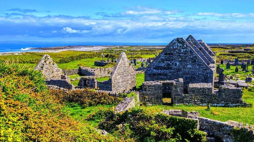 A sunny day at Na Seacht dTeampaill, Aran Islands, Galway