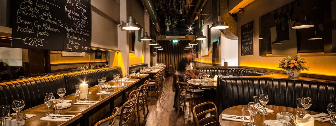 The interior of Brasserie Sixty6