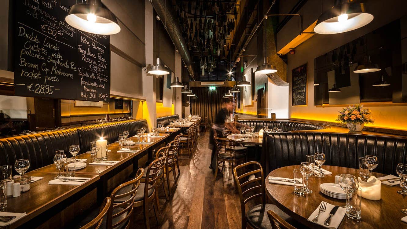 The interior of Brasserie Sixty6