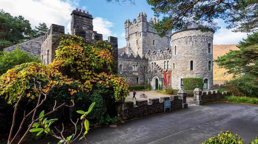 People at Glenveagh Castle in Letterkenny, County Donegal.